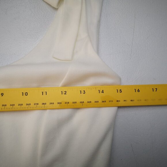 Venus Ladies Size Medium Off White w/ Lace Detail Lined Sleeveless Midi Dress - Picture 11 of 12